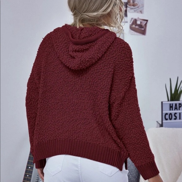 SOFTEST EVER Popcorn knit hoodie pullover blue - Picture 8 of 10